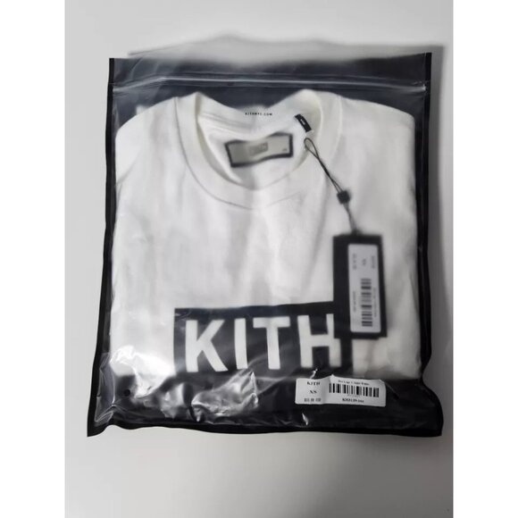 Kith Black on White Box Logo Tee Mens Size X-Small Very Rare 2017 - Picture 3 of 10